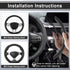 2PCS Car Nappa Leather Steering Wheel Cover, Segmented Steering Wheel Protector, Car Interior Accessories, Non-Slip & Breathability Well, Universa...