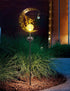 Solar Powered Garden Decor Lights Moon Fairy Crackle Glass Globe with Gold Angel Decor Waterproof Stake Lights for Pathway, Yard, Lawn, Patio Outd...