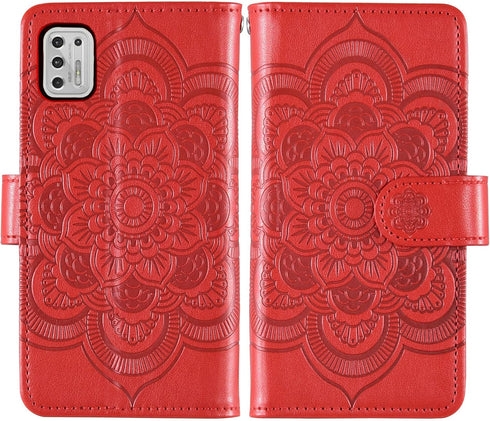 Asuwish Compatible with Moto G Stylus 2021 4G Wallet Case and Tempered Glass Screen Protector Flip Credit Card Holder Cell Phone Cover for Motorol...