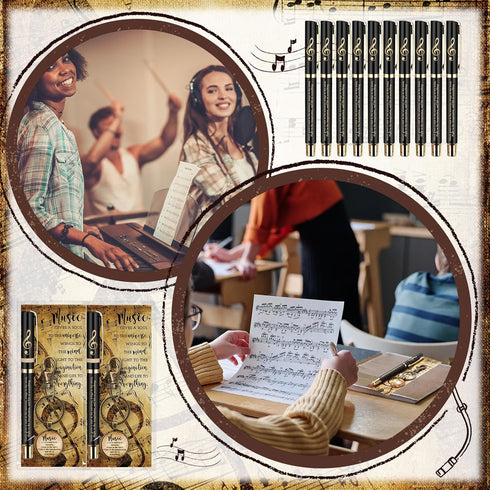 10 Sets Music Appreciation Gifts Inspirational Music Keychains Music Pens and Music Bookmarks Music Gifts Bulk for Teacher Students Music Lover Gi...