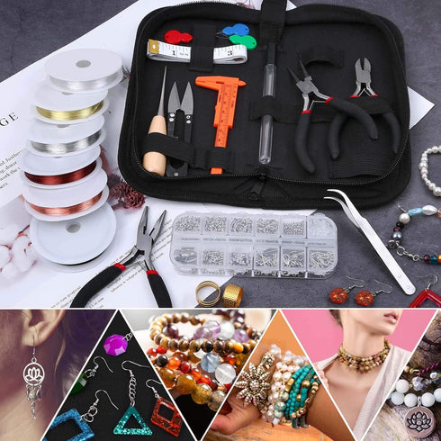 Thrilez Wire Wrapping For Jewelry Making, Repair and Beading Supplies Kit with Craft Ring Wire, Tools, Pliers and Jewelry Findings...