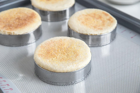 Fox Run English Muffin Ring Molds, Set of 4, Stainless Steel...