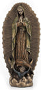 Veronese Design 6 1/8" Our Lady Of Guadalupe Virgin Mary Religious Statue Cold Cast Resin Bronze Finish Home Decor Figurine...