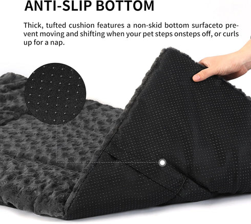 NOYAL Dog Bed Mat Soft Washable Dog Crate Pad Non-Slip Bottom High Resilience...