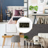 Hense Creative Nightlight Smart Light Alarm Clock Bedside Desk Table Electronic Clock Battery Operated Mute Luminous Alarm Clock with Adjustable L...