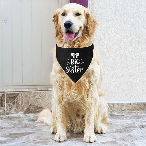 Big Sister Dog Bandana Collar, Pregnancy Announcement Dog Bandana, Strong D-Ring for Easy Leash Attached Gender Reveal Dog Bandana, Adjustable Dog...