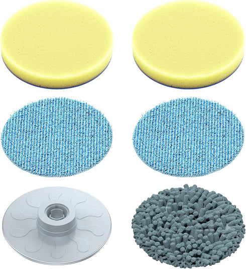 5 Pack IPX7 Replaceable Brush Heads for Electric Spin Scrubber Upgraded LED Display Cleaning Brush Cordless Power Scrubber for Bathroom Floor Car ...
