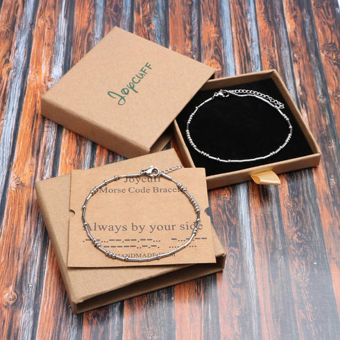JoycuFF Friendship Morse Code Bracelets Inspirational Gifts For Best Friends Women Mother Daughter Aunt Sister Mothers Day Birthday Valentine'S Da...