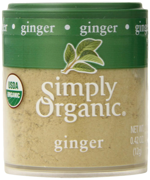 Simply Organic Ground Ginger Root, Certified Organic | 0.42 oz | Pack of 6 | Zingiber officinale Roscoe...