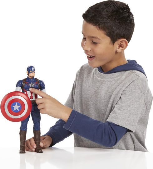Hasbro Marvel Avengers Age of Ultron Titan Hero Tech Captain America 12 Inch Figure...