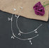 Efulgenz Oxidized Silver Anklets Indian Indian Silver Tone Bell Charms Tassel Chain Anklet Set Bracelet Payal Foot Jewelry...