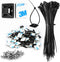 Zip Tie Mount 3/4" Black Small Wire Tie Adhesive Mounting,100 Pcs for Wire Clips Cable Management Cable Tie Anchors,Durability Pro-grade UV Wire H...