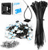 Zip Tie Mount 3/4" Black Small Wire Tie Adhesive Mounting,100 Pcs for Wire Clips Cable Management Cable Tie Anchors,Durability Pro-grade UV Wire H...