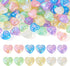 Craftdady 60Pcs Glow in The Dark Acrylic Heart Beads AB Color Glitter Beads Love Heart Valentine Spacer Beads for Crafts DIY Couple Bracelets Jewe...