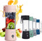 COOK WITH COLOR Mini Portable Blender - 250W Power, 12oz Capacity, Stainless Steel Blade, Wireless/USB Rechargeable, Blush...