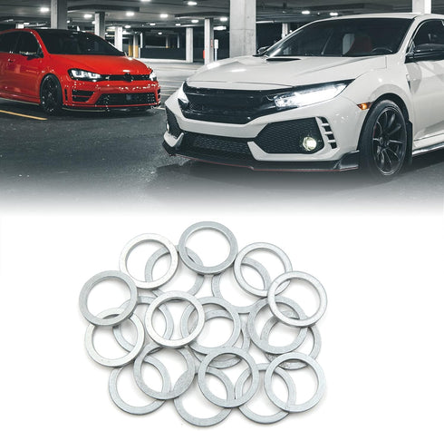 X AUTOHAUX 20pcs Engine Oil Crush Washers Drain Plug Gaskets 18mm ID. 23.9mm OD. for Car...