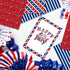 24Sheets Patriotic Pattern Paper 4th of July Double-sided Red Blue White Star Scrapbook Paper for Independence Day for Card Making Photo Album Cra...