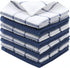 Cotton Grid Dish Cloths, Terry Cleaning Rags, 12 x 12 Inches, Light and Soft, Quick Drying Dish Rags, 8pc/Set (Blue Multi)...