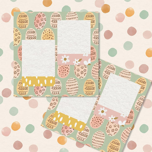 24 Sheets Easter Pattern Paper Bunny Rabbit Egg Floral Scrapbook Paper Double Sided Collection Spring Decorative Craft Paper For DIY Card Making J...