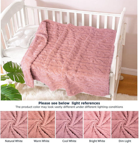 HOMRITAR 3D Fleece Baby Blanket for Girls Boys Fluffy Fuzzy Flannel Soft Warm Plush Cozy Bed Blanket for Home Decor, Toddlers Infant or Newborn Re...