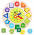 Wooden Clock with Lacing String & Shapes - Educational Learning Toys for 3 Year Olds & Up - Wooden Counting & Shape Sorting Toys for Toddlers - Do...