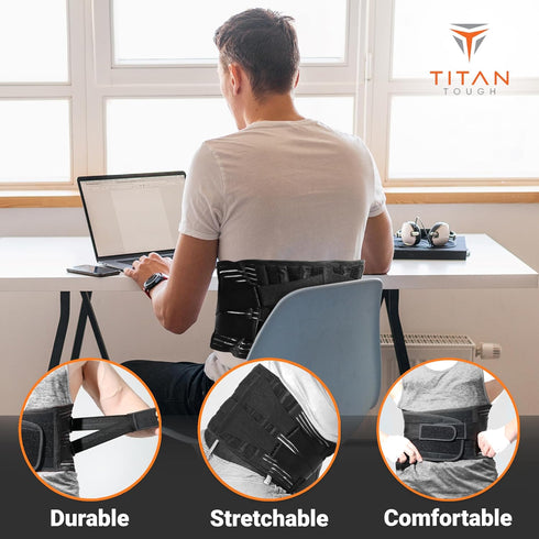 Back Brace for Men Lower Back Pain, Posture Corrector, Lumbar Back Support Belt, Back Support Brace with Adjustable and Breathable Straps, Relief ...