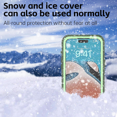 iPhone 14 Pro Waterproof Case,Retail Packaging,IP68 Full Sealed Snowproof Dustproof Shockproof Heavy Duty Protection Cover with Screen Protector f...