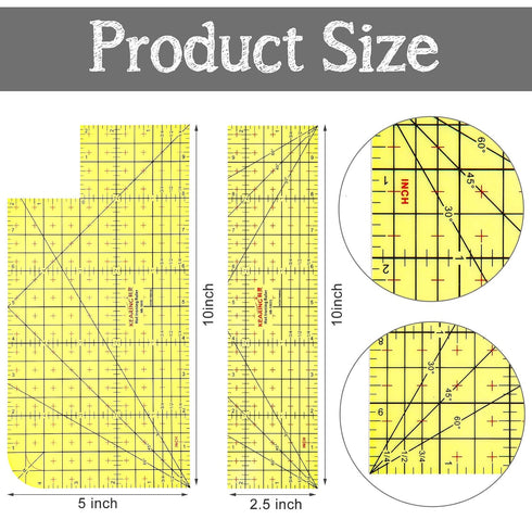 Weewooday 2 Pcs Hot Iron Ruler Hot Ironing Measuring Ruler Hot Hem Ruler for Sewing Hot Hemmer Ruler Pressing Tool Heat Resistant Ruler DIY Tool Q...