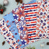 American Flag Fabric Squares 20x20 Inch, 5PCS 4th of July Fabric Red Blue White Star Stripe Flag Balloon Love Patchwork Sewing for DIY Crafts Supp...