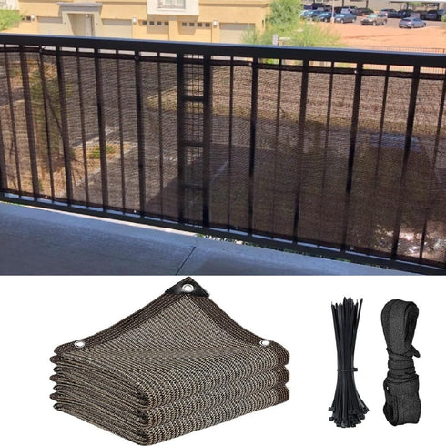 Fence Privacy Screen Balcony Sun Shade Cloth 3'3"x6'6" 80% Shade Fabric Outdoor Patio Screens Mesh Panels Apartments Railing Cover UV Protection f...