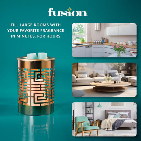 FUSION by Scentsationals Scented Wax Fragrance Melts - Breathe - Wax Cubes Pack, Home Warmer Tart, Electric Wickless Candle Bar Air Freshener, Spa...