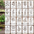 20 Pcs Herb Stencils for Painting Reusable Kitchen Garden Stencils Plastic Plant Stencils for Crafts Painting Art Stencils for DIY Scrapbook Wall ...