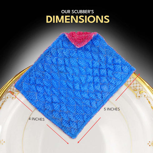 Durable Dish Cloth for Washing Dishes - Reusable Scouring Pad- Sponge Alternative for Non-Scratch Cleaning - for Dishes, Tiles, Floor and other Su...
