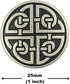 Bezelry 10 Pieces Celtic Shield Knot Metal Shank Buttons. 25mm (1 inch) (Antique Silver)...