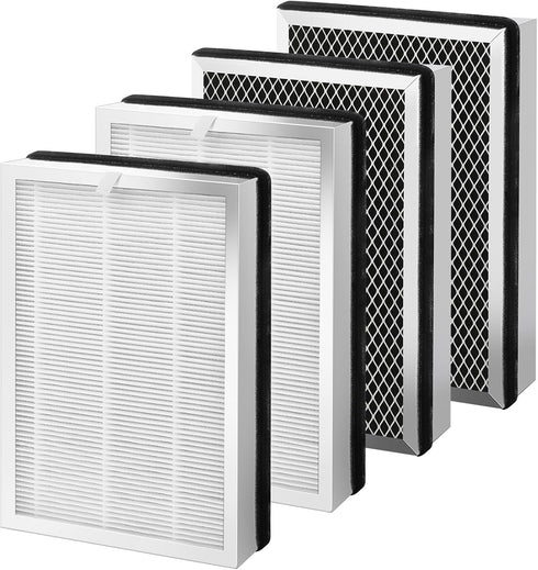 isinlive 25 Replacement Filter Compatible with 25 Air Purifier S1/W1/B1, HEPA Activated Carbon Filter, 4 Pack...