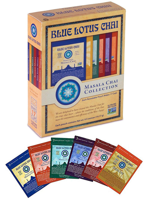 Blue Lotus Chai - Masala Chai Collection - Six Varieties - 0.5 oz each (14.17g)...