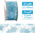 HUIHUANG Snowflake Glitter Wired Ribbon, Blue and White Snowflake Ribbon for Christmas Tree, 2-1/2" x 25 Yards Christmas Ribbon for Tree, Bows Mak...