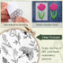 Flower Embroidery Transfer Patterns, 56 Pcs Water Soluble Stabilizer for Embroidery Paper Patch Adhesive Tear Away Embroidery Stabilizer for Hand ...