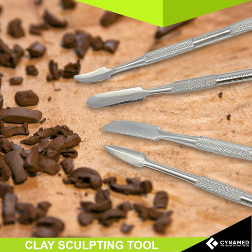 CYNAMED Stainless Steel Spatula Wax & Clay Sculpting Tool Carver Set (12PK)...