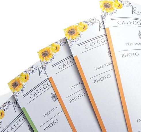 OUTSHINE 6 x9 Sunflower Hardcover Recipe Binder, Blank Recipe Binder to Write in Your Own Recipes, Recipe Binder, Recipe Book Blank, Recipe Notebo...