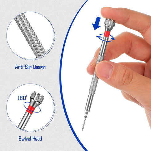 8 Pieces Precision Screwdriver, Jewelers Screwdriver Set, Watch Repair Screwdriver Set 0.6-1.6 mm, Micro Screwdriver for Watch Repair, Eyeglasses ...