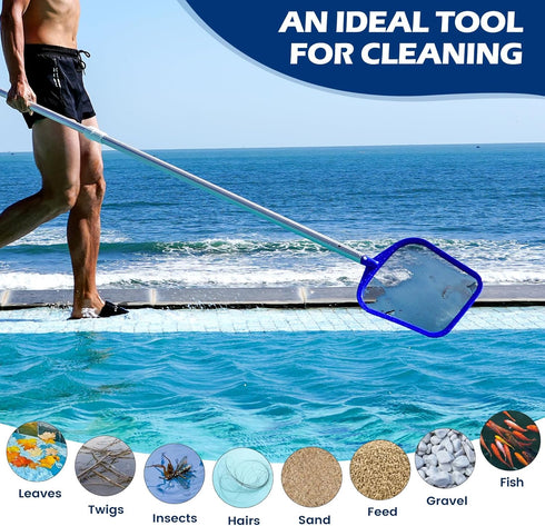 Pool Skimmer Net - Professional Pool Skimmer with Reinforced Frame, Ultra Fine Mesh Net Without Pole, Swimming Pool Leaf Skimmer Nets for Cleaning...