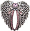 Large Angel Wings Brooch Pin For Women Silver Pink Rhinestone for Jackets, Vests, Coats, Bag Accessories...