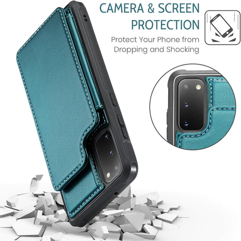 Asuwish Phone Case for Samsung Galaxy S20 5G 6.2 inch Wallet Cover with Screen Protector and RFID Blocking PU Leather Credit Card Holder Stand Cel...