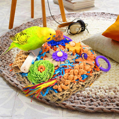 KATUMO Bird Toys, Parakeet Toys Cockatiel Foraging Toys Conure Shredder Toys for Parakeet Cockatiel Conure Lovebird Budgie Bird Cage Toys...