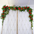 Syhood Artificial Rose Garlands Rose Vines Leaves Banners Hanging Fake Floral Garland Flower Vine for Wedding Arch Ceremony Home Garden Outdoor Pa...