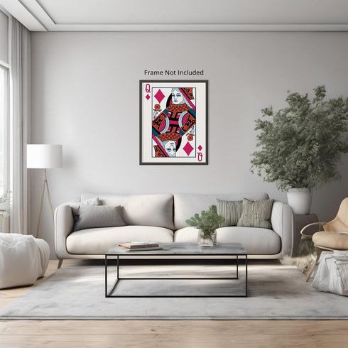 Posterizer 1 pcs-Queen of diamonds Aesthetic Picture-Abstract & Modern Art-Gift for Men Women Entrepreneur Teens-Living Room Bedroom Decor- UNFRAM...