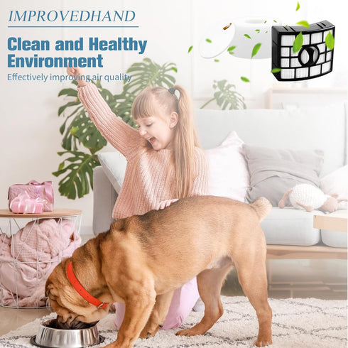 Improvedhand NV770 Filter Replacement Compatible with Shar-k Duo Clean Lift-away Upright Vacuum UV700 N,NV771,NV600,NV601,NV611,ZU701 Replaces # X...