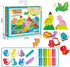 Dinosaur Dough Sets Kitchen Creations Toy Cooking Cokies Cutter,8 Play Do Pack of Compound Colors with 6 Dino Cutter Shapes,1 Roller Tools and Kni...