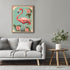 Posterizer 1 pcs-abstract retro design of flowers and flamingo 2-Art for Animal Lovers-GIft for Men Women Teens-Living Room Bedroom Decor- unframe...